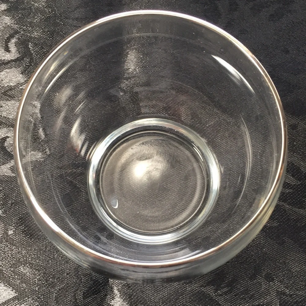 Vintage 25th Silver Anniversary Glass Sugar Bowl with Spoon Silver Rim Crest